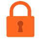 Lock icon representing security