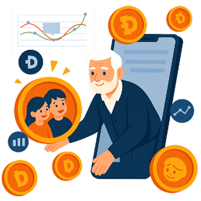 Person with coin representing digital legacy